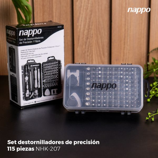 SET DESTORNILLADORES DE PRECISIÓN 115 EN 1 NHK-207 NAPPO - Imagen 2